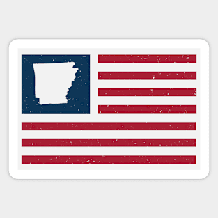 Vintage Arkansas USA Flag // Retro American Flag Stars and Stripes Magnet